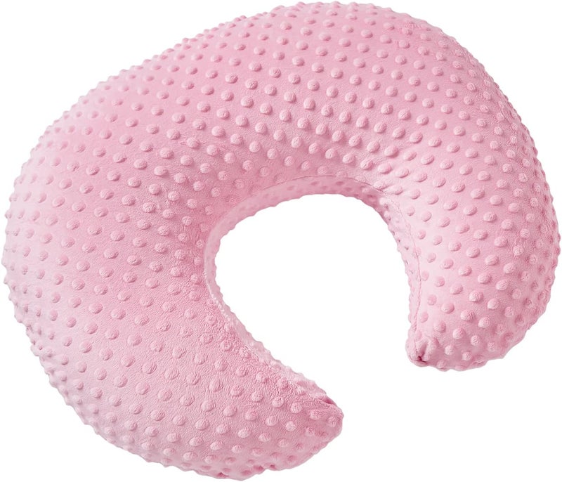 Aullar Pillowcase for Nursing Pillow and Positioner for Breastfeeding and Bottle Feeding, Propping Baby, Tummy Time, Baby Sitting Support, Awake-Time Support, Pillow Cover Only (Candy Pink) - Image 1